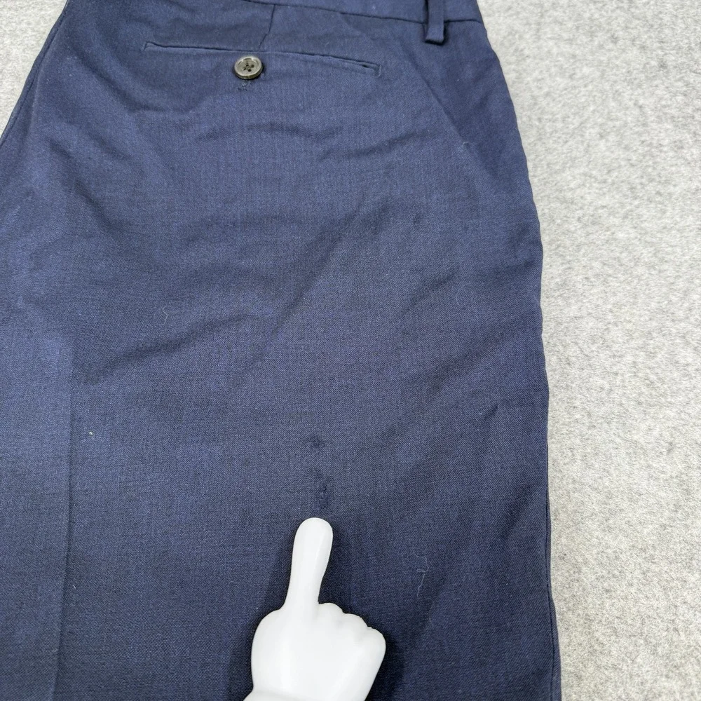 Bonobos Pants Mens 36 Blue Slim Fit Wool Blend Dress Trousers Flat Front‎